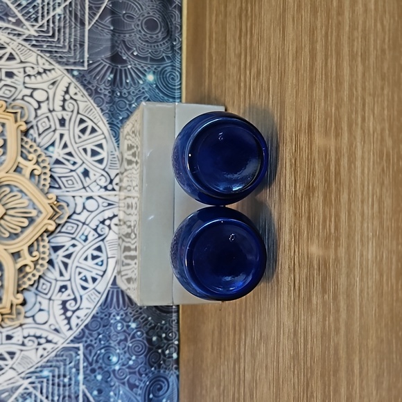 Vintage Colbalt Blue Flower Bud Vase Set - Picture 2 of 8